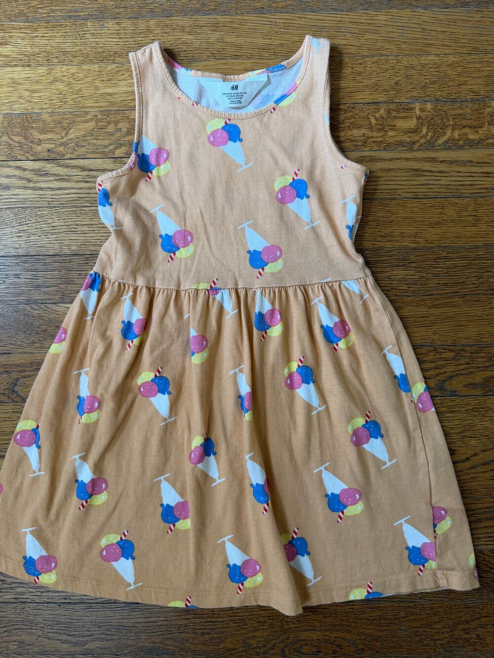 H&M Girls' Ice Cream Print Tank Dress Size 5-6